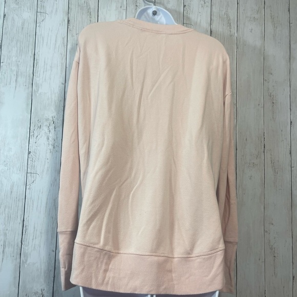 Athleta Coaster Luxe Crewneck Sweatshirt Pale Pink Extra Small - Picture 6 of 8